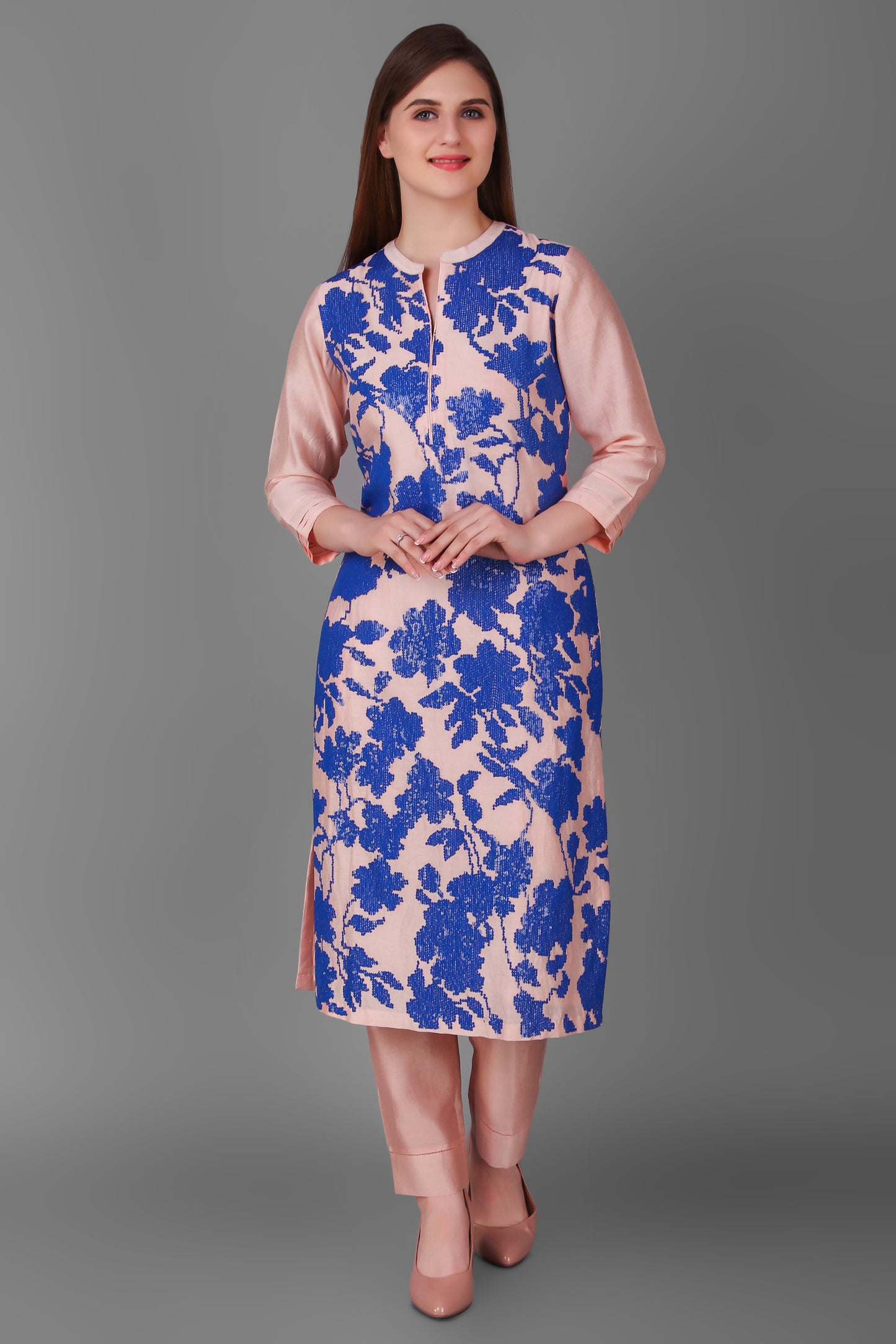 9001257 PINK FLORAL BLOB CONTRAST