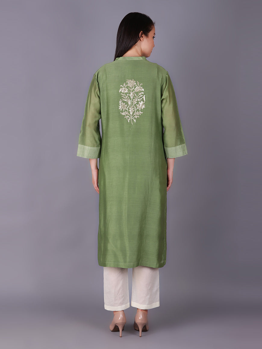 900763 OLIVE TAJ GOLD FLOWER