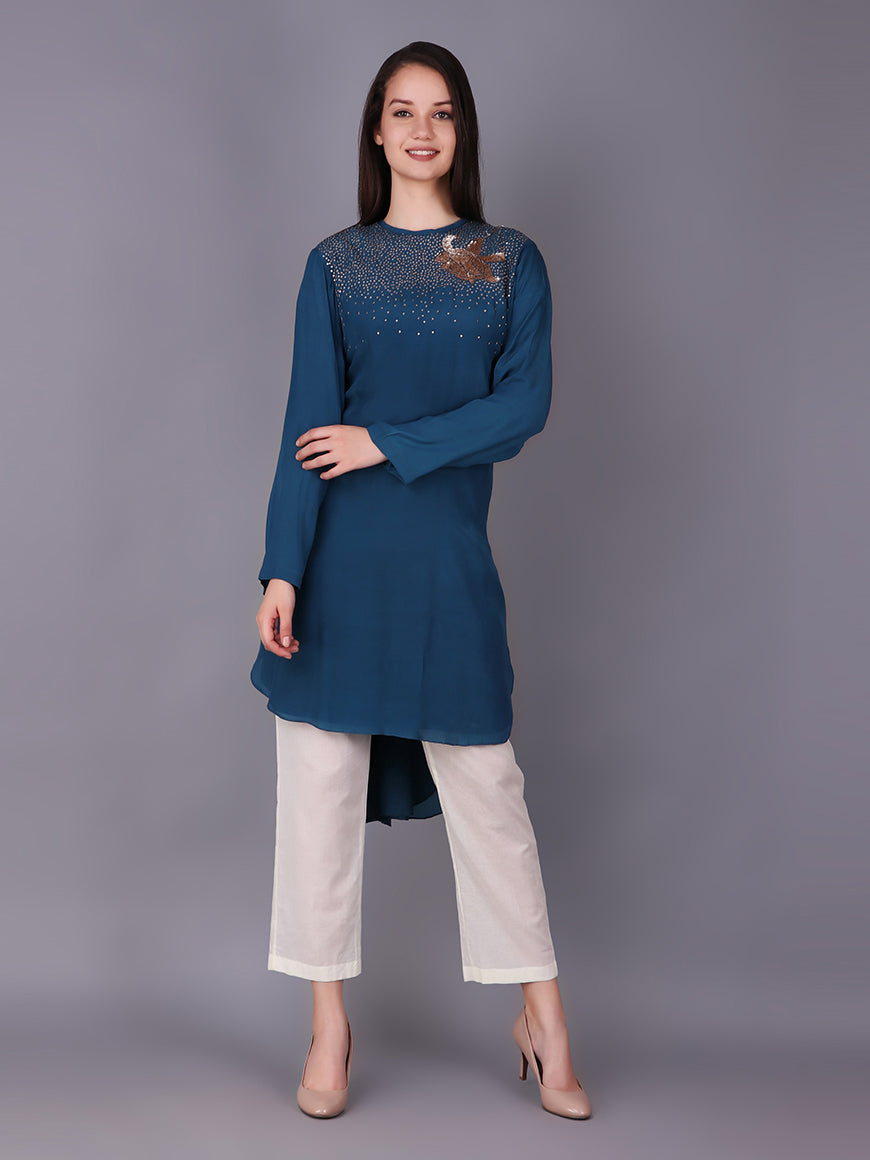 900971 MID NIGHT BLUE FLOWER BURST