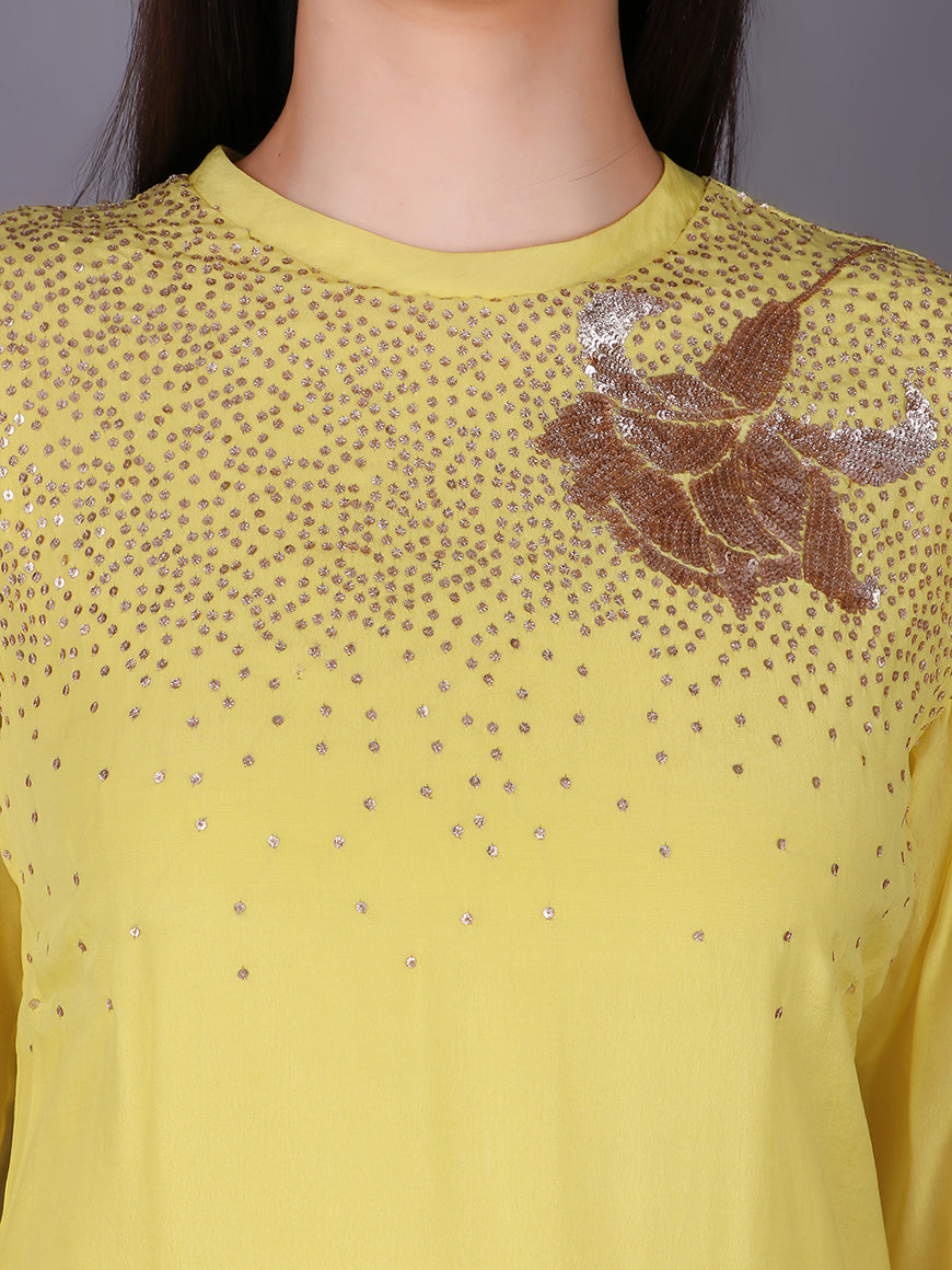 900971 YELLOW FALLING FLOWER BURST