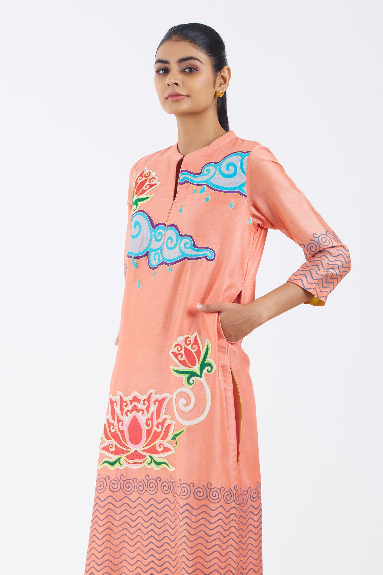 Silk Chanderi Kurta Set