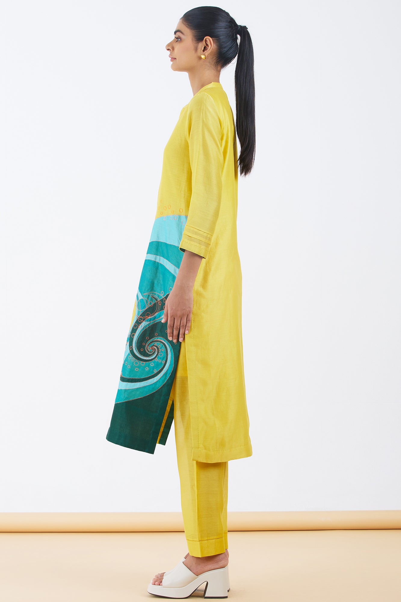 Silk Chanderi Kurta Set