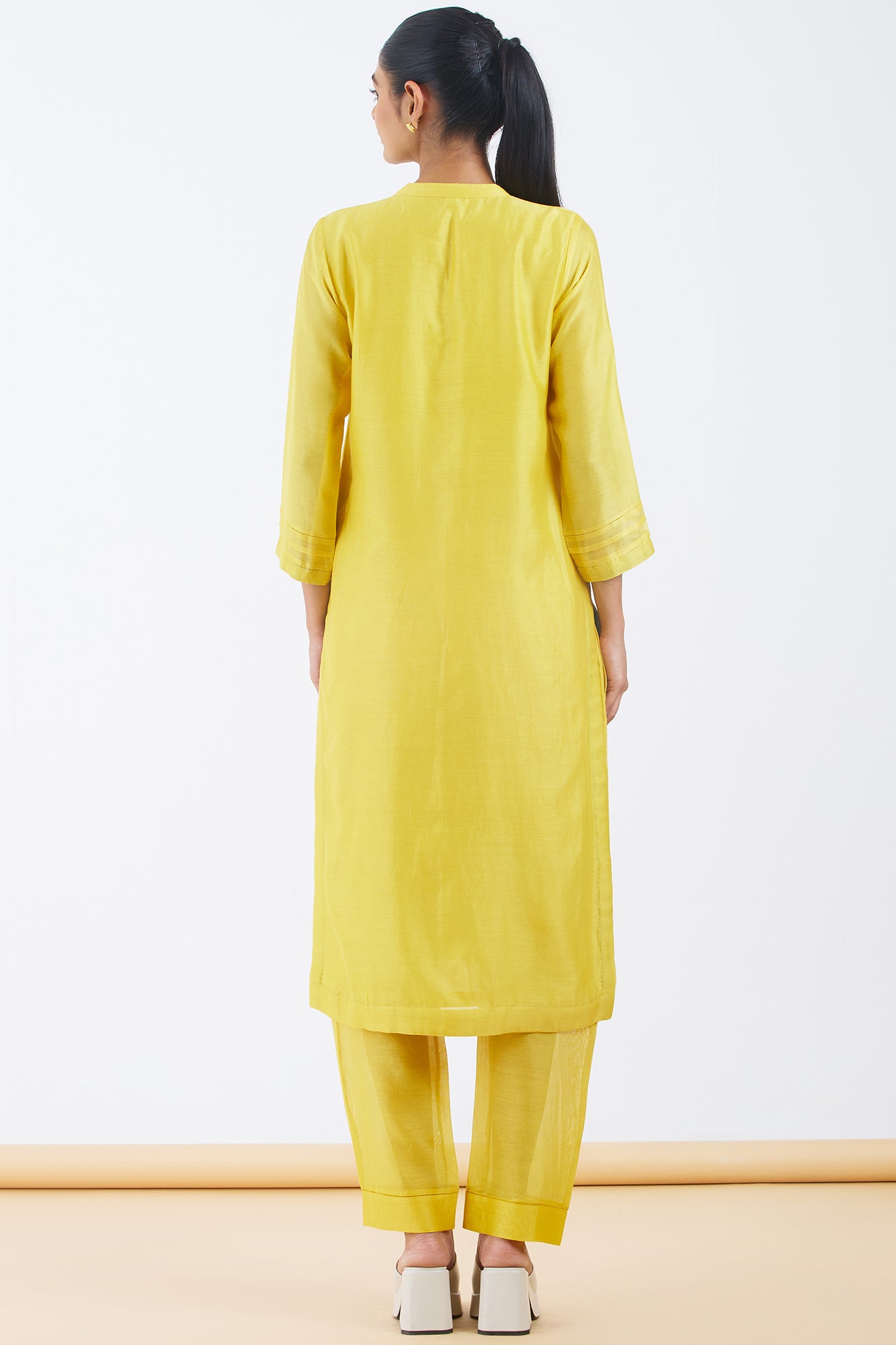 Silk Chanderi Kurta Set