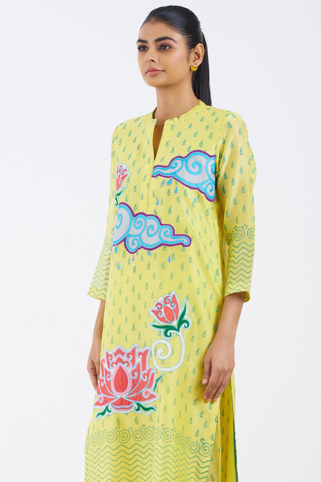 Silk Chanderi Kurta Set