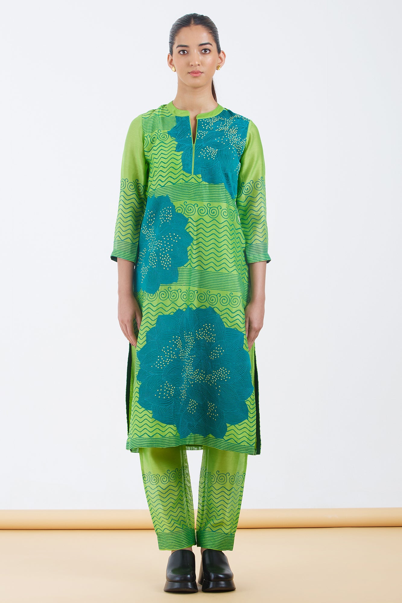 Silk Chanderi Kurta Set
