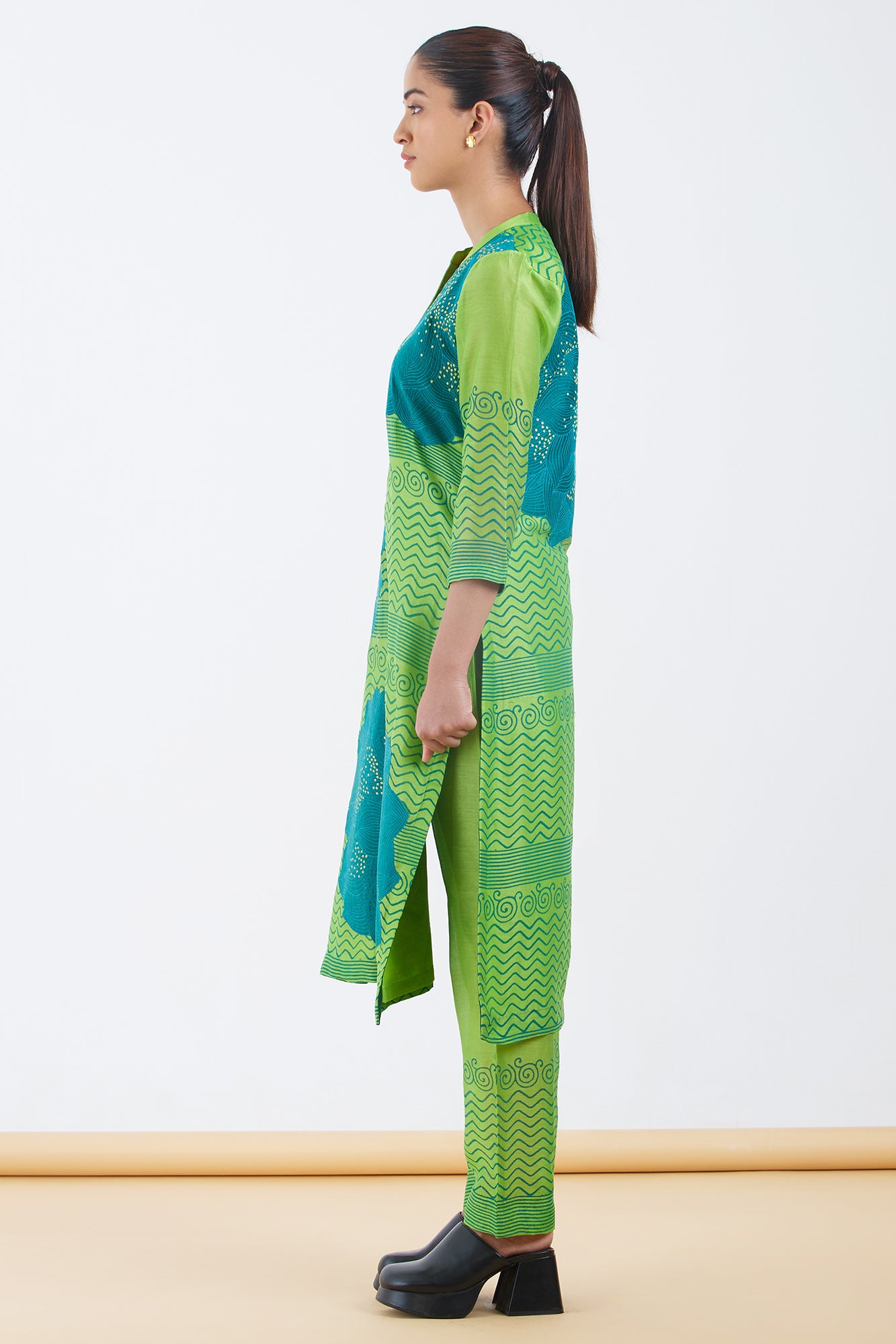 Silk Chanderi Kurta Set