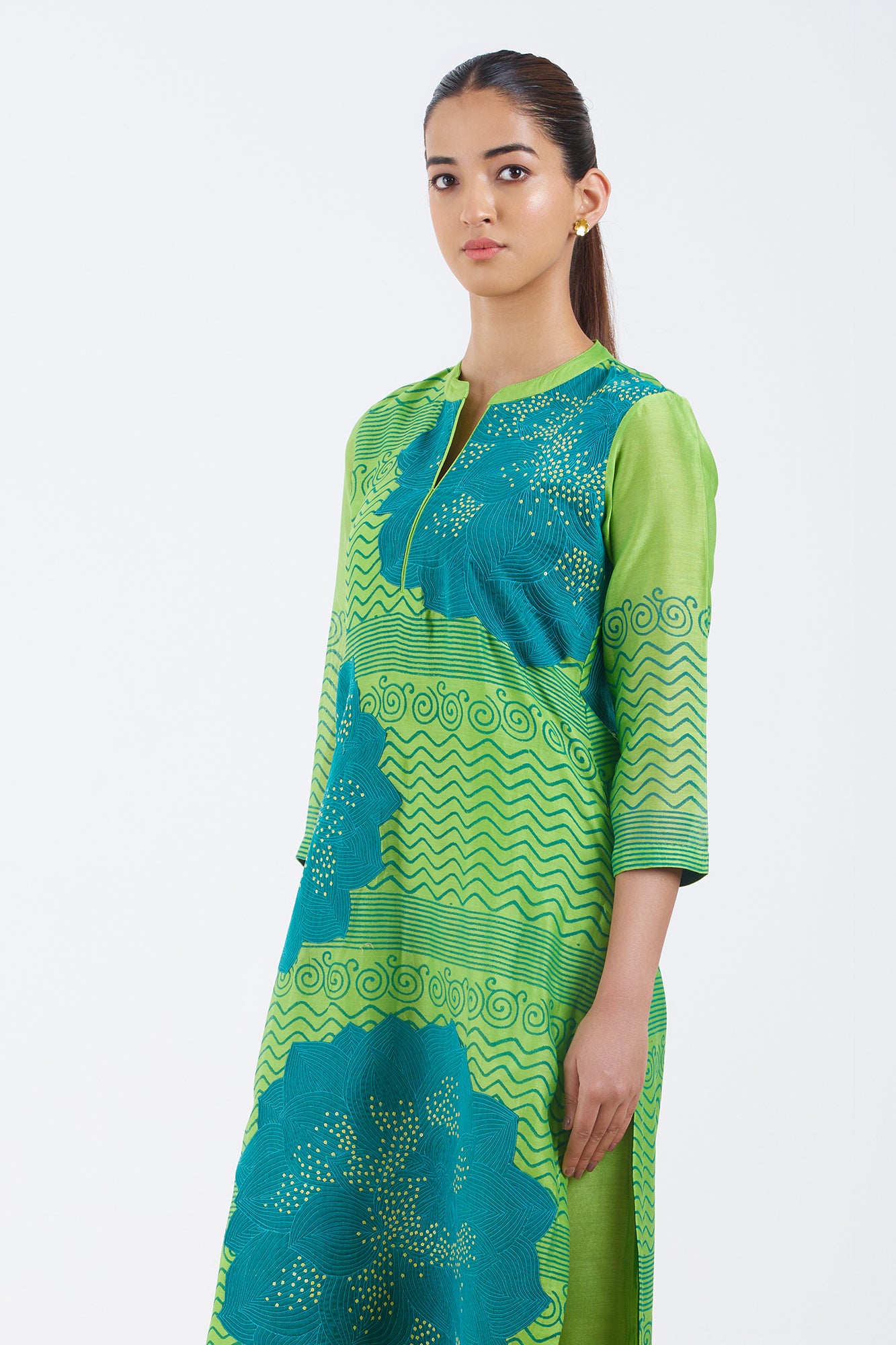 Silk Chanderi Kurta Set