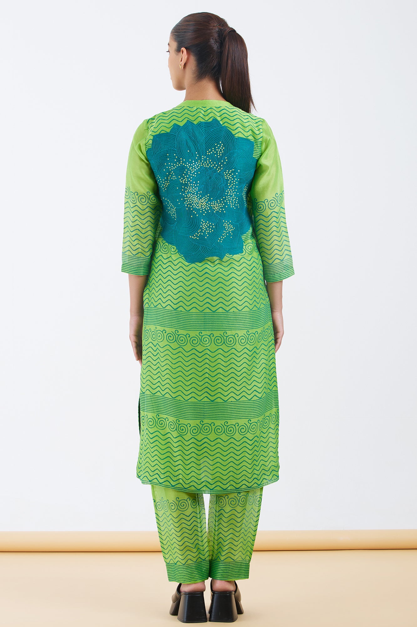 Silk Chanderi Kurta Set