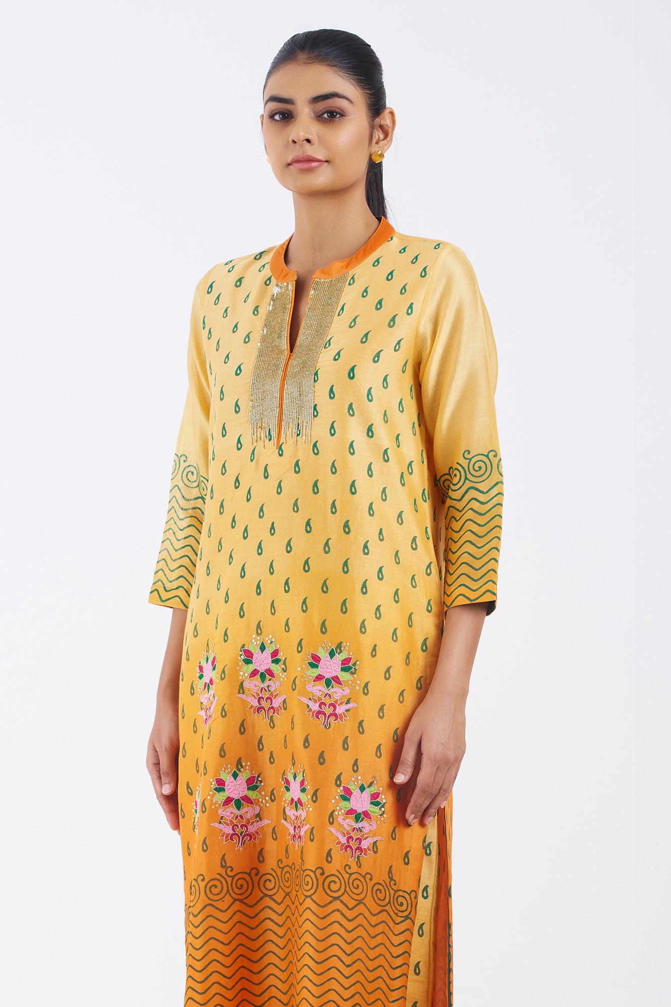 Silk Chanderi Kurta Set