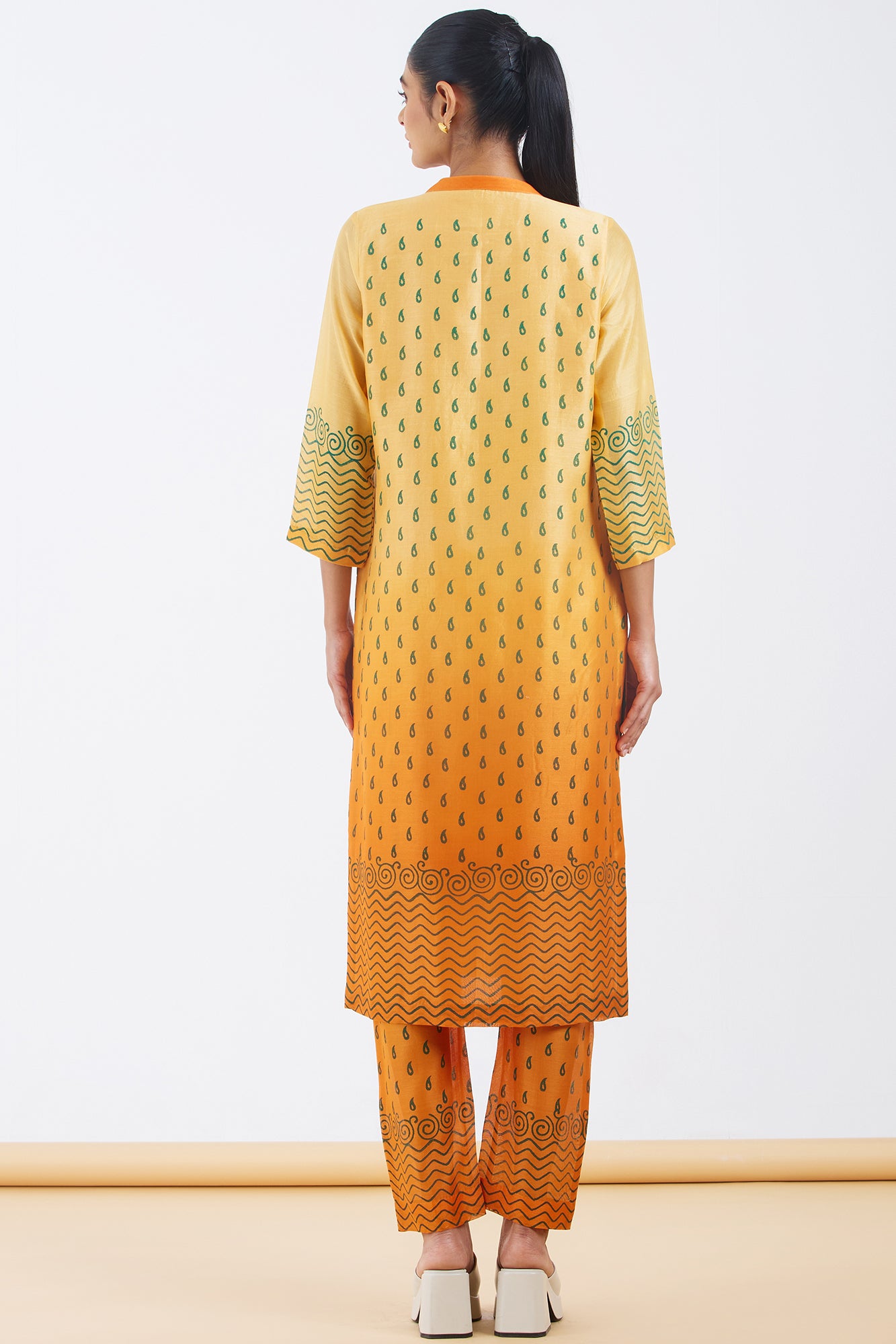 Silk Chanderi Kurta Set