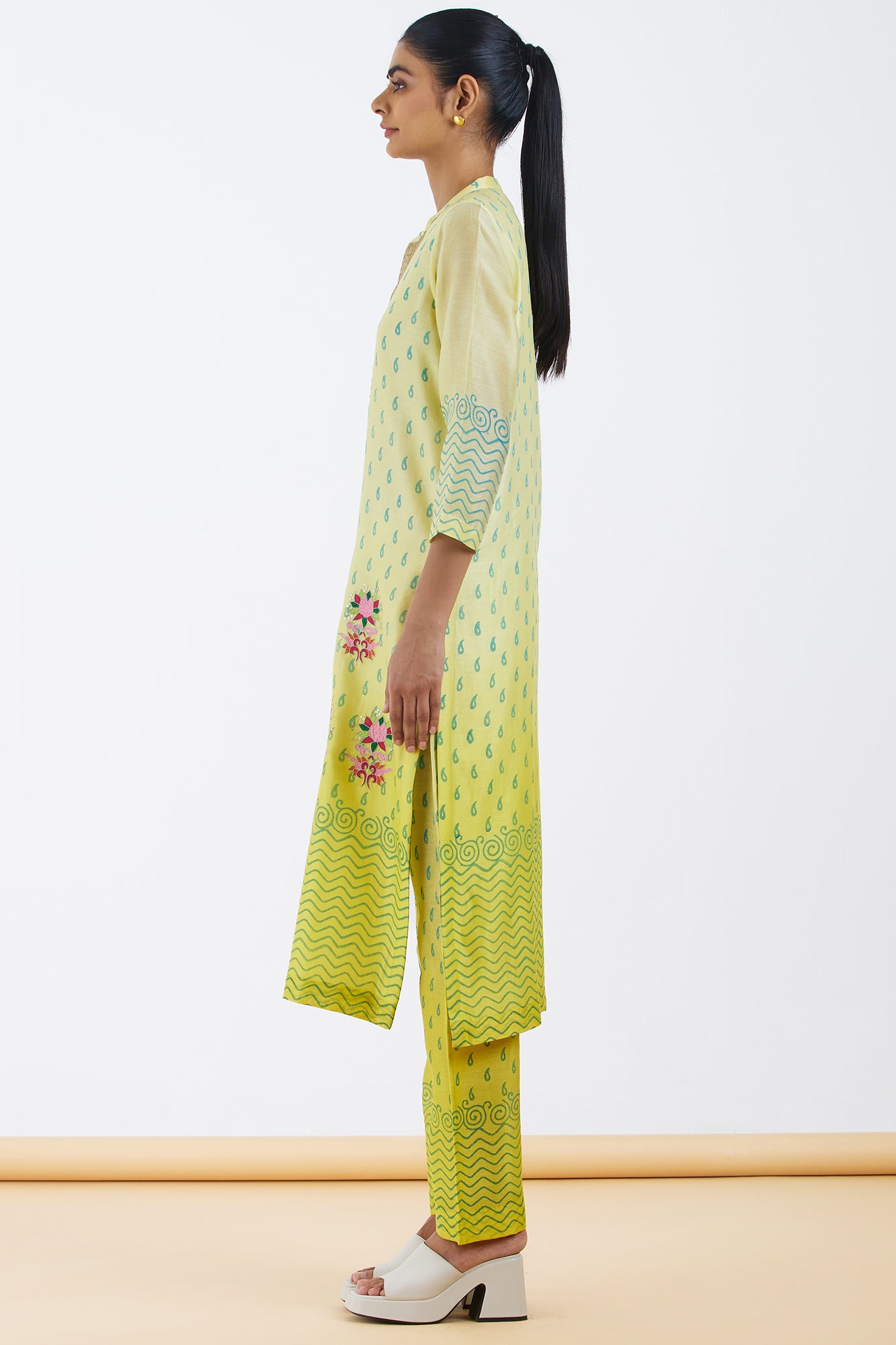 Silk Chanderi Kurta Set