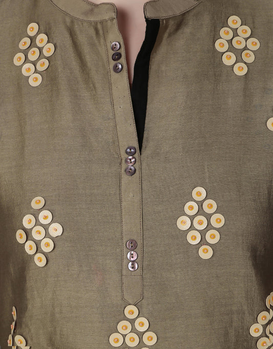 ABHJEET KHANNA |  EMBROIDERY TUNIC SET | BUY ONLINE INDIA | POLKA DOT | WORK WEAR KURTA