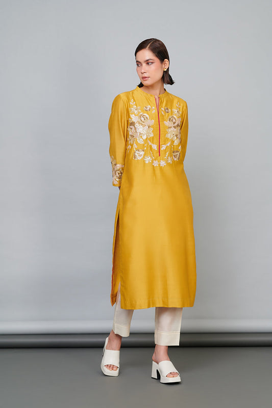 789 Emb Chanderi Tunic with Bottoms