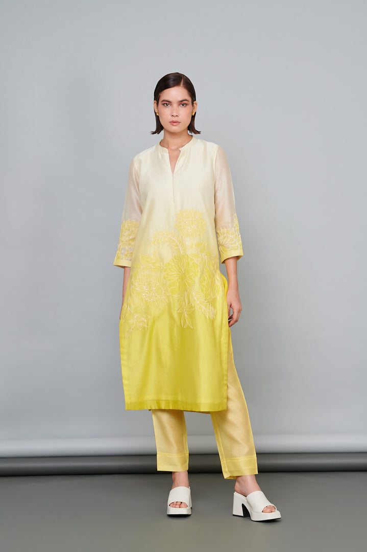 ABHJEET KHANNA | SHOP TUNICS ONLINE | YELLOW KURTA