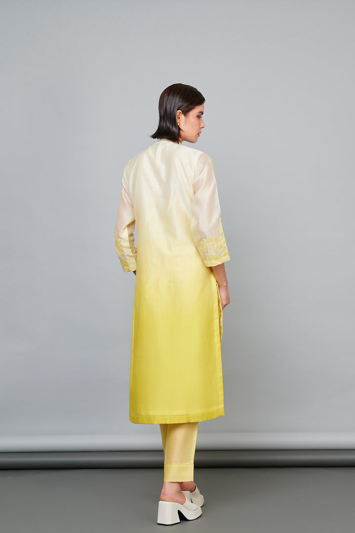 582 Chanderi Applique Kurta and Bottoms