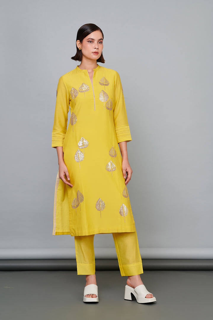 1026 Chanderi Kurta with Bottoms