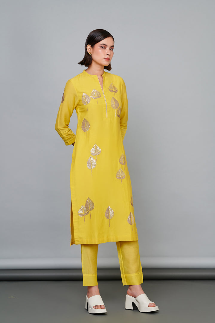 1026 Chanderi Kurta with Bottoms