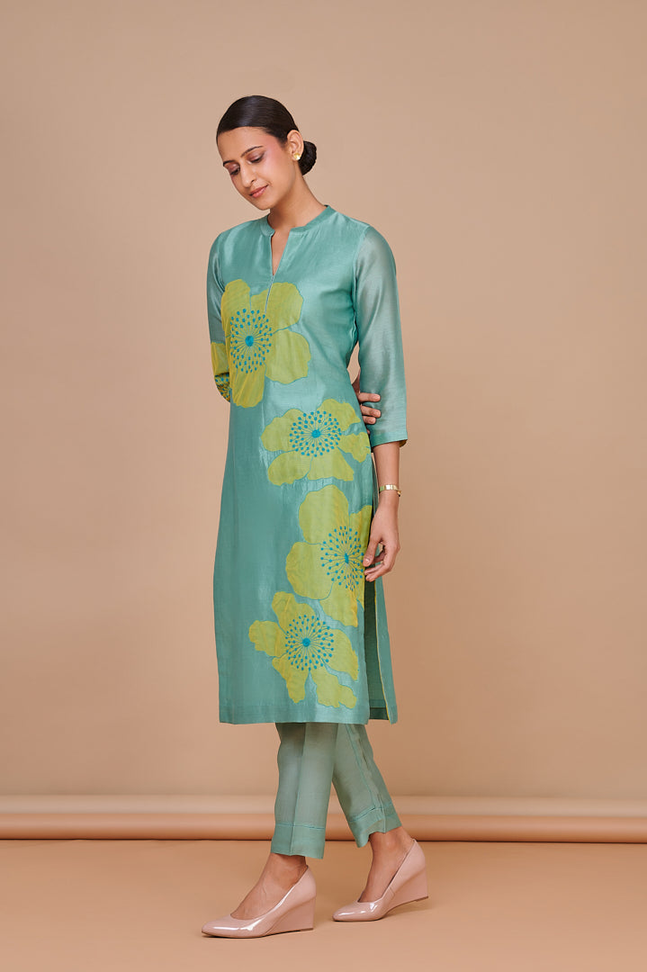1207 Applique Dori-Work Emb Kurta with Bottoms