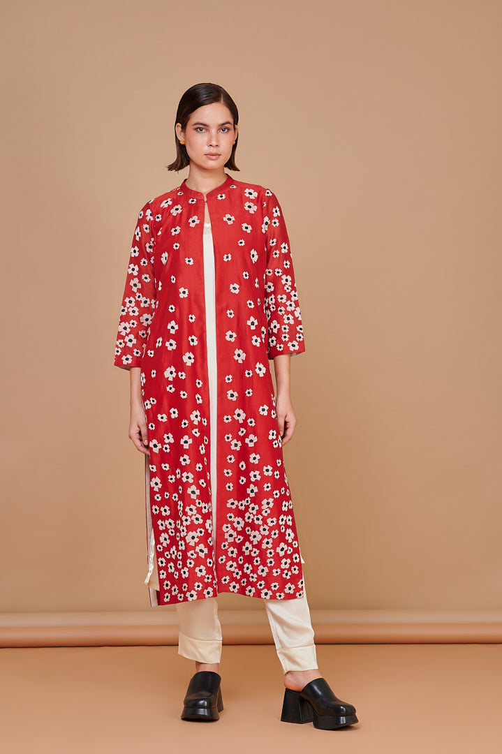 ABHJEET KHANNA | SHOP INDIAN DESIGNER RED FORMAL WEAR JACKET| OCCASION WEAR