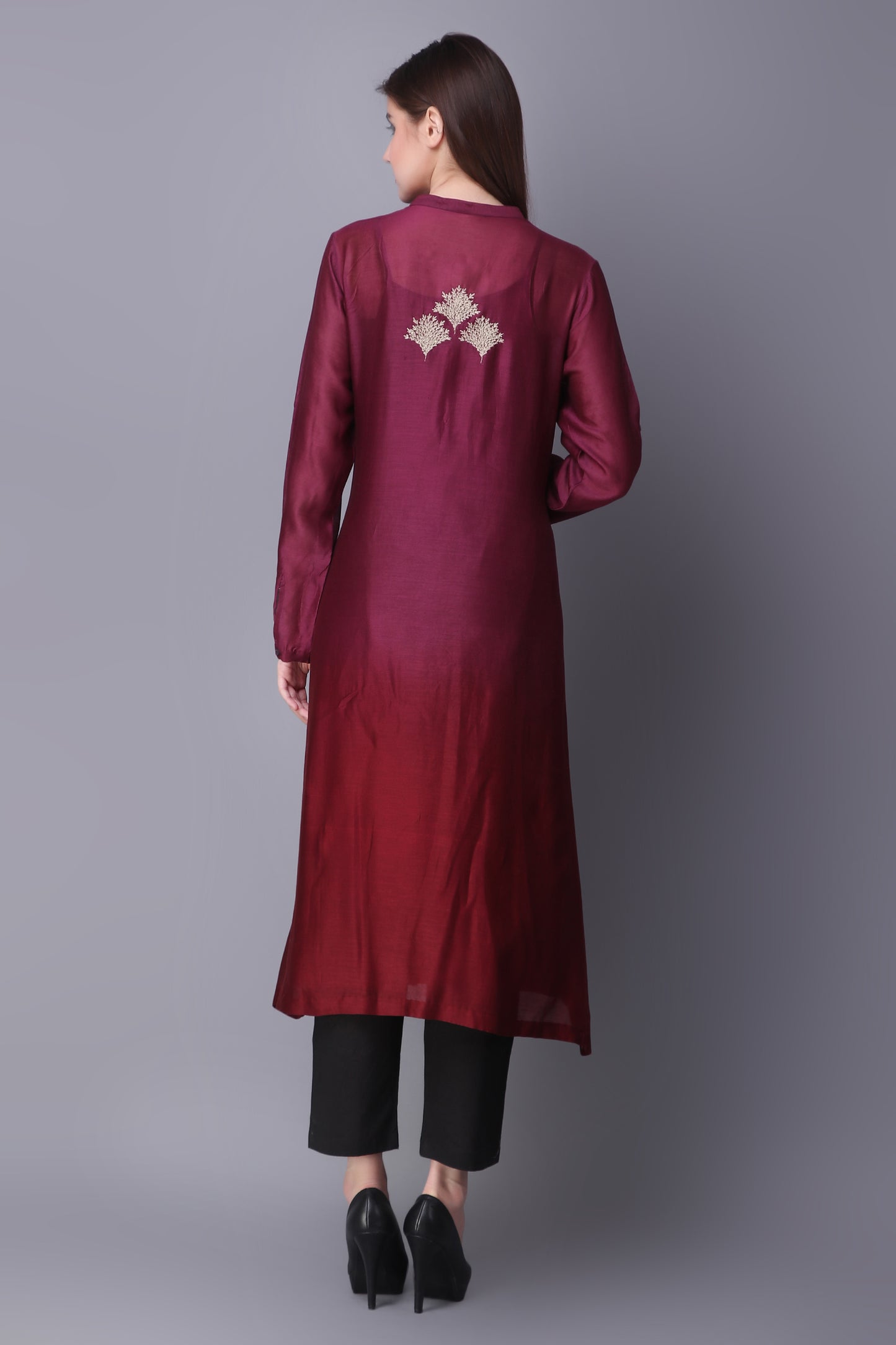 9001066 WINE GEOMETRIC ZARI FLORAL