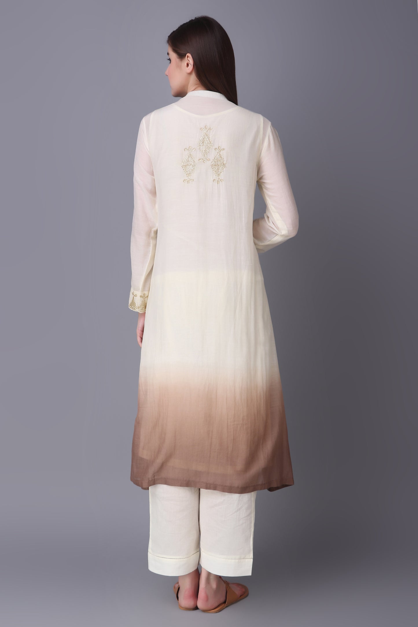 9001069 IVORY BEIGE OMBRE RHOMBUS GOLD