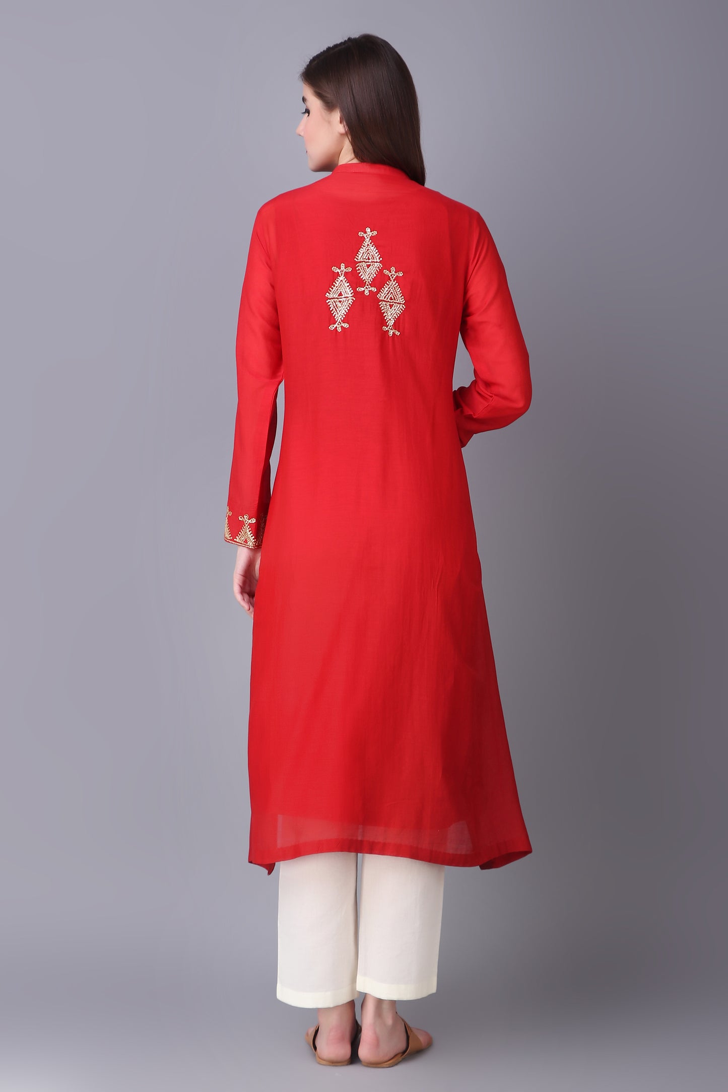 9001069 RED OMBRE RHOMBUS GOLD