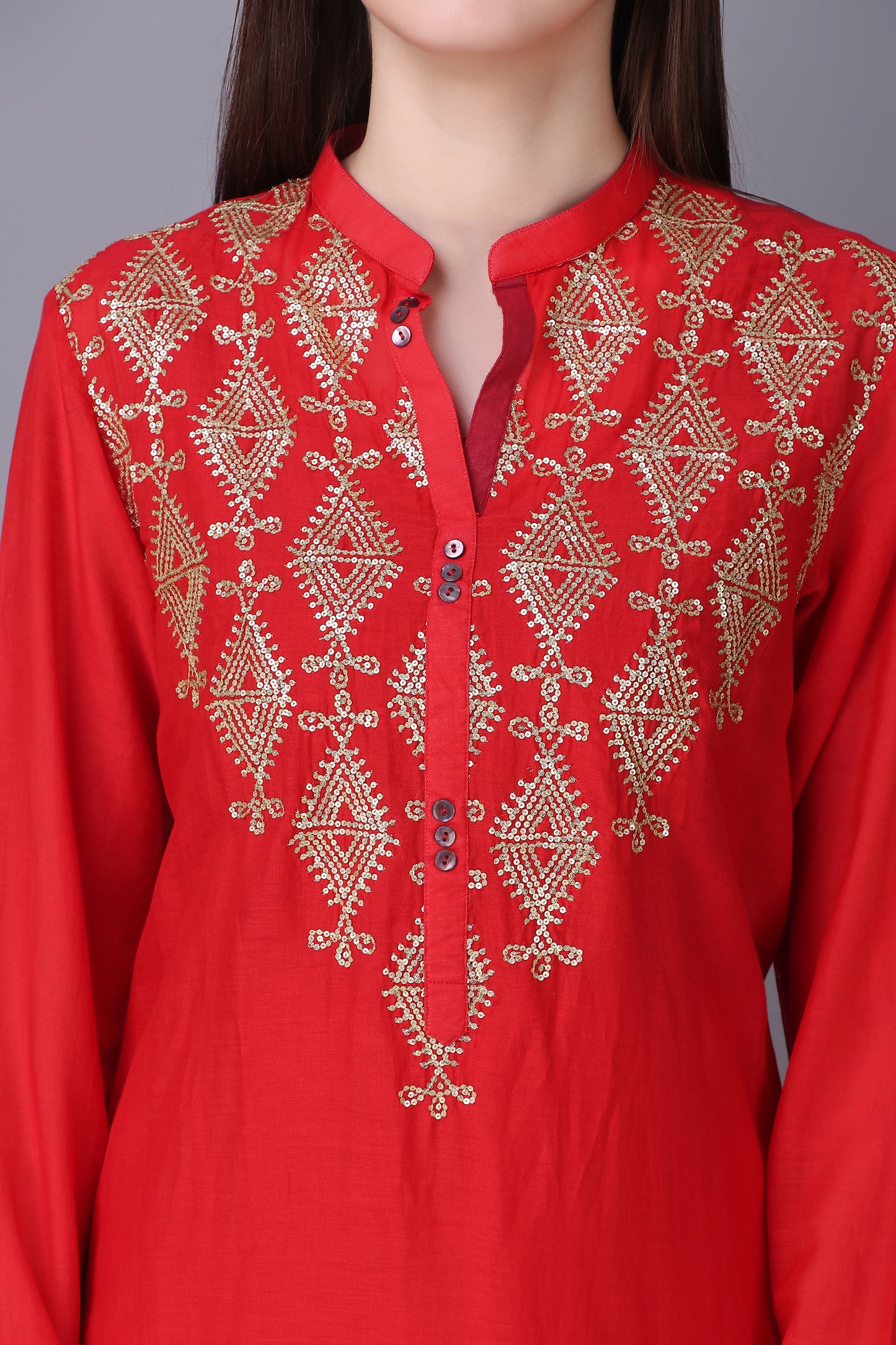 9001069 RED OMBRE RHOMBUS GOLD