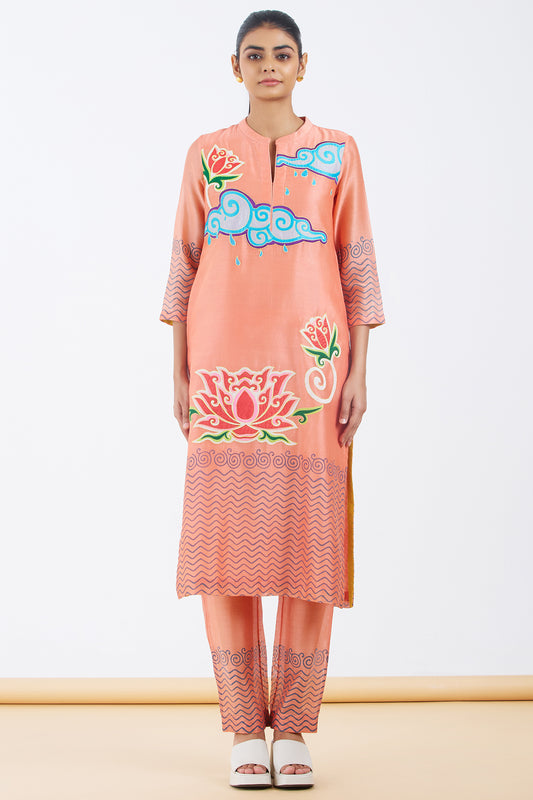 Silk Chanderi Kurta Set