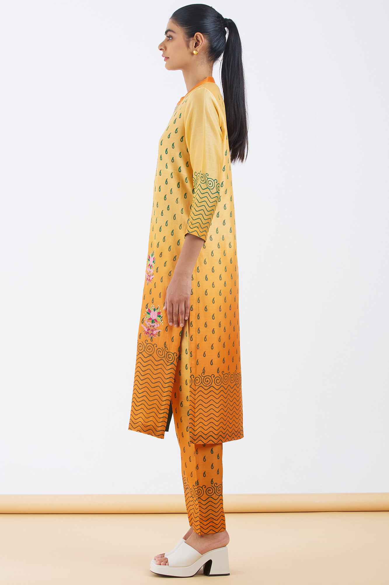 Silk Chanderi Kurta Set