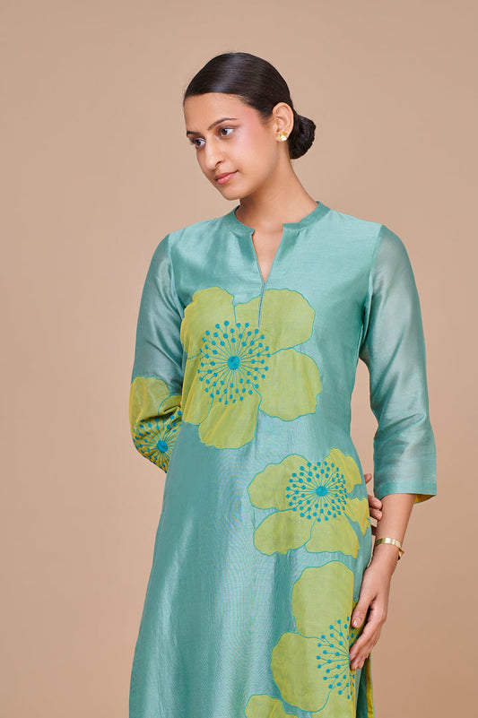 1207 Applique Dori-Work Emb Kurta with Bottoms