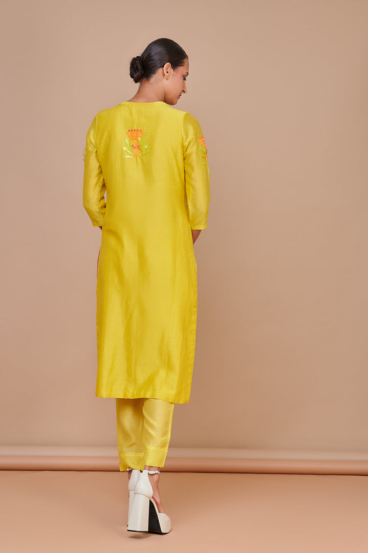 1347 Stripe Emb Kurta with Bottoms